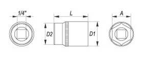 Nástrčná hlavica YATO 1/4" 5 mm 

 obrázok produktu 1 z 2