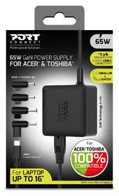 Sieťový adaptér PORT CONNECT GaN2  65 W, ACER / TOSHIBA čierny

 obrázok produktu 4 z 7