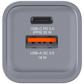 Cestovný adaptér Verbatim GNC-35 GaN 35W, 1x USB-C PD 35W, 1x USB-A QC 3.0 strieborný

 obrázok produktu 1 z 6