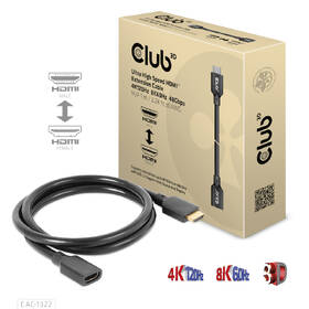 Kábel Club3D HDMI, prodlužovací, High Speed 4K, 1m čierny

 obrázok produktu 1 z 4