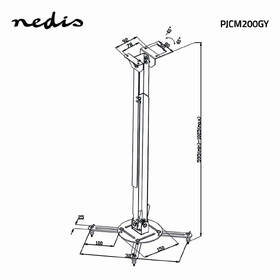 Držiak Nedis Full Motion, na projektor, stropný, nosnosť 10 kg strieborný

 obrázok produktu 7 z 8