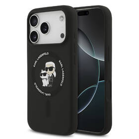 Kryt na mobil Karl Lagerfeld Liquid Silicone Karl and Choupette MagSafe na Apple iPhone 17 Pro Max čierny

 obrázok produktu 4 z 7