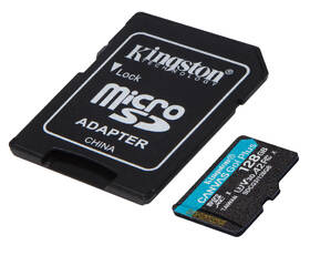 Pamäťová karta Kingston MicroSDXC 128GB UHS-I U3 (170R/90W) + adaptér 

 obrázok produktu 1 z 2