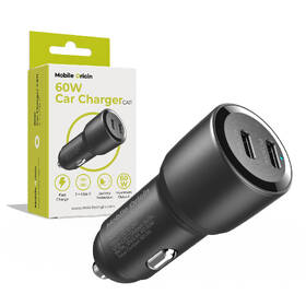 Adaptér do auta Mobile Origin 60W 2xUSB-C čierny

 obrázok produktu 10 z 10