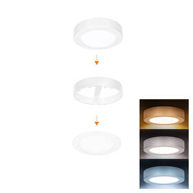 LED stropné svietidlo Solight WD240-W 12 W, 3CCT, priemer 17 cm biele

 obrázok produktu 2 z 7