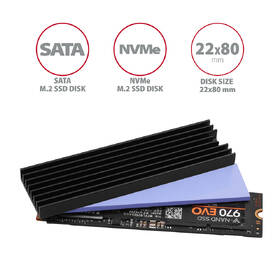 Chladič Axagon pre M.2 2280 SSD, výška 6 mm 

 obrázok produktu 4 z 4