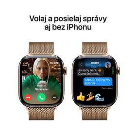Inteligentné hodinky Apple GPS + Cellular 42mm zlatý titán - zlatý milánsky ťah 

 obrázok produktu 6 z 8