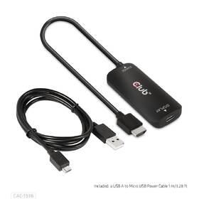 Redukcia Club3D HDMI + micro USB/USB-C 4K120Hz/8K30Hz 

 obrázok produktu 3 z 8