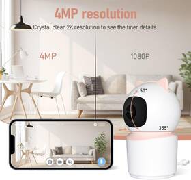 IP kamera IMMAX BABY, Wi-Fi, Tuya ružová

 obrázok produktu 7 z 9