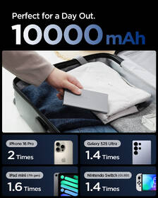 Powerbank Spigen Essential 22,5 W, 10000 mAh sivý

 obrázok produktu 2 z 6