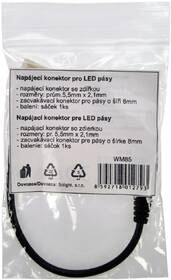 Konektor Solight napájacie, pre LED pásky 0,8cm, zacvakávacie, 0,55cm zdierka čierny

 obrázok produktu 2 z 2