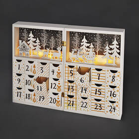 LED dekorácie Solight adventný kalendár - kniha, 8x LED, 40x30cm, 2x AAA 

 obrázok produktu 6 z 6