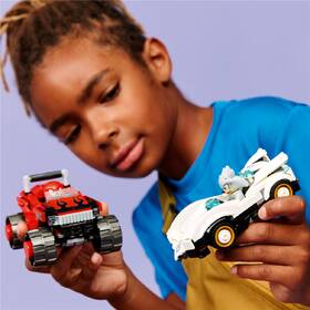 Stavebnica LEGO® Sonic the Hedgehog™ 77118 Silver a jeho auto vs. Knuckles a jeho monster truck 

 obrázok produktu 8 z 9