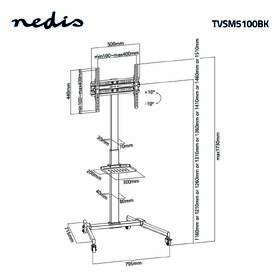 Stojan pre TV Nedis polohovateľný, pre uhlopriečku 32 - 55", nosnosť 35 kg čierny

 obrázok produktu 6 z 7