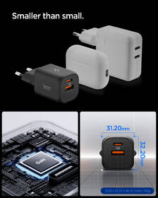 Nabíjačka do siete Spigen Essential 35W 1xUSB-C/1xUSB-A čierna

 obrázok produktu 5 z 8