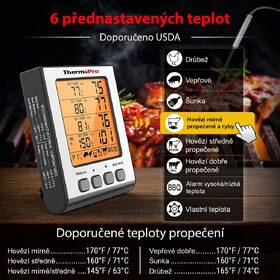 Teplomer do mäsa ThermoPro TP-17H strieborný

 obrázok produktu 3 z 6