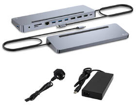 Dokovacia stanica i-tec USB-C Metal Ergonomic 4K 3x Display, PD 100W + Universal Charger 100W (bundle) 

 obrázok produktu 1 z 4