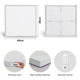 LED stropné svietidlo IMMAX NEO LITE FRAME SMART, 60x60cm , IP44, CCT, s podporou BEACON, Wi-Fi, TUYA biele

 obrázok produktu 3 z 10