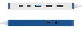 USB Hub HyperDrive Flex 9 Port Dual 4K HDMI USB-C biely/modrý

 obrázok produktu 4 z 6