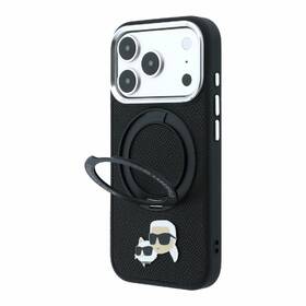 Kryt na mobil Karl Lagerfeld PU Grained K&CH Heads Ring Stand Magsafe na Apple iPhone 18 Pro Max čierny

 obrázok produktu 3 z 6