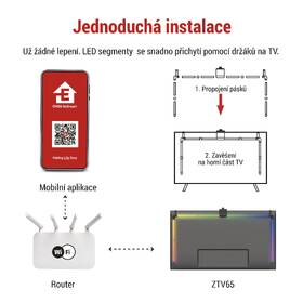 LED pásik EMOS GoSmart Ambientní  RGB za TV 65“ (164 cm) ZTV65 

 obrázok produktu 13 z 19