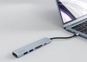 USB Hub Epico 6in1 Aluminium Hub 8K with USB-C 

 obrázok produktu 4 z 4