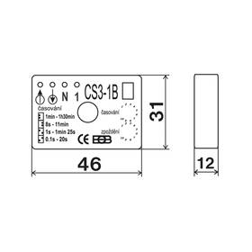 Spínač časový Elektrobock CS3-4 pod vypínač 

 obrázok produktu 4 z 5