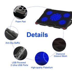 Chladiaca podložka pre NTB PLATINET PLCP5FB do 17,3" čierna

 obrázok produktu 2 z 12