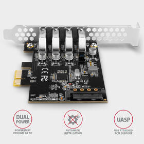 Radič Axagon PCEU-43RS - 4x USB 3.2 Gen 1 port 

 obrázok produktu 2 z 3