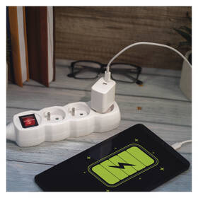 Nabíjačka do siete EMOS GaN, 35W, 2x USB-C biela

 obrázok produktu 5 z 14