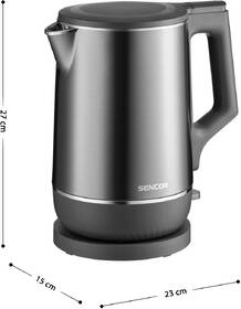 Rýchlovarná kanvica Sencor SWK 0800GY, 1,7 l nerez

 obrázok produktu 1 z 16