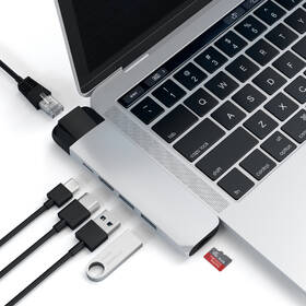 USB Hub Satechi USB-C PRO Hub (HDMI 4K, Pass Through Charging, 1x USB 3.0, 1x MicroSD, Ethernet) strieborný

 obrázok produktu 12 z 12