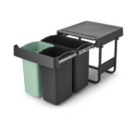Odpadkový kôš na triedený odpad Brabantia Sort&Go, dark grey 

 obrázok produktu 1 z 15