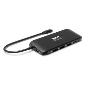 Dokovacia stanica PORT CONNECT 8v1 DUAL SCREEN, HDMI, VGA, 3xUSB-A, RJ-45, TF, SD čierna

 obrázok produktu 1 z 9
