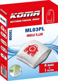Vrecká pre vysávače Koma ML03PL (4 ks) 

 obrázok produktu 2 z 4
