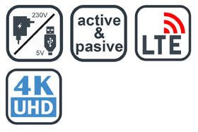 Izbová anténa Evolveo Xany 5 LTE 230/5V, 38dBi aktívna izbová DVB-T2, LTE filter 

 obrázok produktu 6 z 6