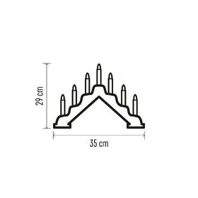LED dekorácie EMOS 7 LED svietnik drevený, 29 cm, 2x AA, vnútorná, teplá biela, časovač 

 obrázok produktu 5 z 5