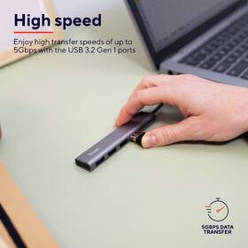 USB Hub Trust Halyx Aluminium USB-C/4x USB 3.2 Gen1 strieborný

 obrázok produktu 8 z 11