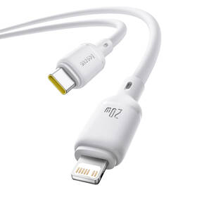 Kábel Baseus Silky USB-C/Lightning, 20W, 1m biely

 obrázok produktu 3 z 7