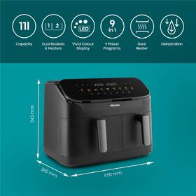 Fritéza teplovzdušná Hisense HAF2700DHA DUAL HEATER čierna

 obrázok produktu 2 z 8