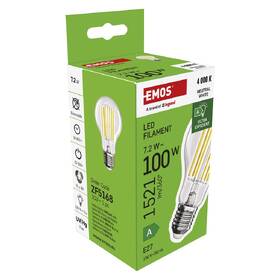 LED žiarovka EMOS Filament klasik, 7,2 W, 1521lm, E27, neutrálna biela 

 obrázok produktu 5 z 13