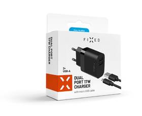 Nabíjačka do siete FIXED 2x USB 17W Smart Rapid Charge + micro USB kábel 1m čierna

 obrázok produktu 7 z 7