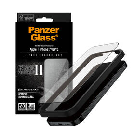 Tvrdené sklo PanzerGlass Ceramic II na Apple iPhone 17/16 Pro s inštalačným rámčekom 

 obrázok produktu 6 z 7