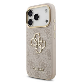 Kryt na mobil Guess PU Leather 4G Metal Logo Gold Frame MagSafe na Apple iPhone 17 Pro ružový

 obrázok produktu 2 z 7