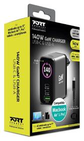 Nabíjačka do siete PORT CONNECT GaN2 140W, OLED displej, 2x USB-C PD 3.1 a USB-A QC 3.0 čierny

 obrázok produktu 8 z 9