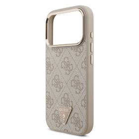 Kryt na mobil Guess 4G Strass Triangle Logo Gold Frame MagSafe na Apple iPhone 18 Pro ružový

 obrázok produktu 3 z 6