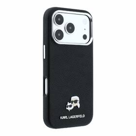 Kryt na mobil Karl Lagerfeld PU Grained Semi Wrap K&CH Heads Magsafe na Apple iPhone 18 Pro Max čierny

 obrázok produktu 4 z 6