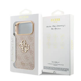 Kryt na mobil Guess PU Leather 4G Metal Logo Gold Frame MagSafe na Apple iPhone 17 Pro Max ružový

 obrázok produktu 7 z 7