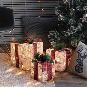 LED dekorácie Solight vianočné darčeky, 48x LED, IP44 (3 ks) 

 obrázok produktu 4 z 6
