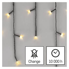 Vianočné osvetlenie EMOS 600 LED cencúle, 10 m, vonkajšie aj vnútorné, teplá biela, programy 

 obrázok produktu 2 z 10
